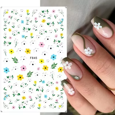 Nail Art Stickers Transfers Decals Daisy Daisies Flowers Floral Fern (F845) • £2.45