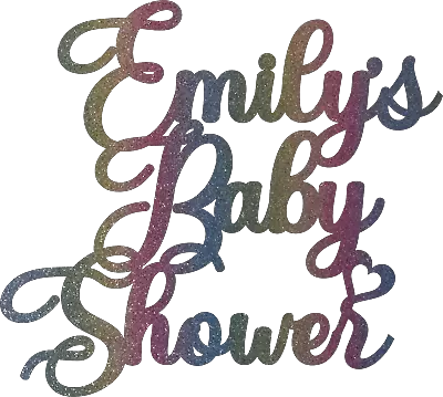 Custom Baby Shower Cake Topper Glitter Name Personalised Gender Reveal Party • £2.89