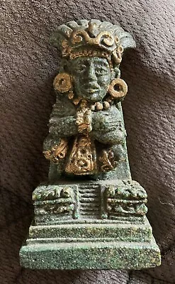 Vintage Aztec Mayan Mexico Zarebski Statue Figurine Stone Resin • $37.95