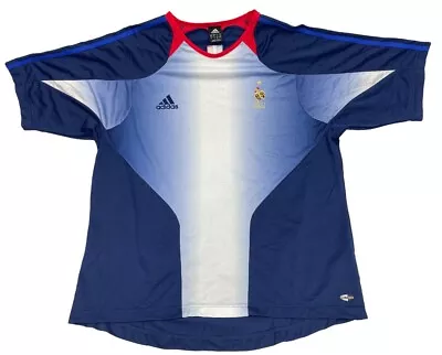 France Adidas Blue Football Soccer Vintage 2003 Jersey Men's XL • $22.95