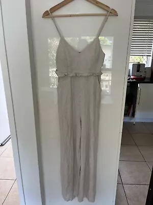 $24 • Buy Mooloola Womens Jumpsuit Size 8 Linen Feel