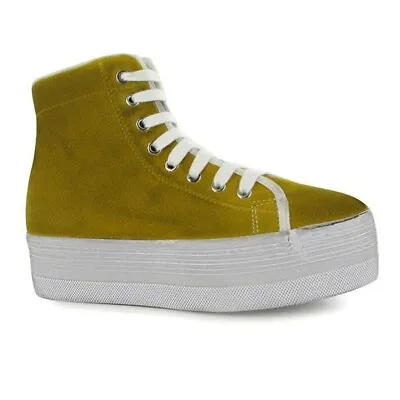 £32 • Buy JC PLAY By JEFFREY CAMPBELL UK 4 (EU 37) Sneakers Mustard Suede - Women's Shoes