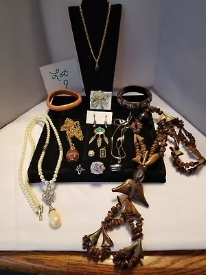 Vintage 15 Pc Jewelry Lot #9 / Some Sterling & Designer / All Wearable • $20