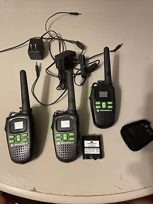 Lot Of 3 Motorola MD200R FRS Black 22 Channel Indoor/Outdoor Two Way Radio • $19.99