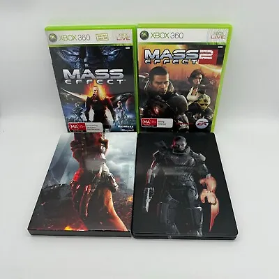 Mass Effect Trilogy 1 2 + 3 Special Ed Steel Book | Xbox 360 PAL Complet VGC • $29.36