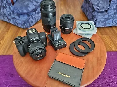 Canon M50 Mark II Mirrorless Camera With Lenses And Accessories $1600 Value • $950