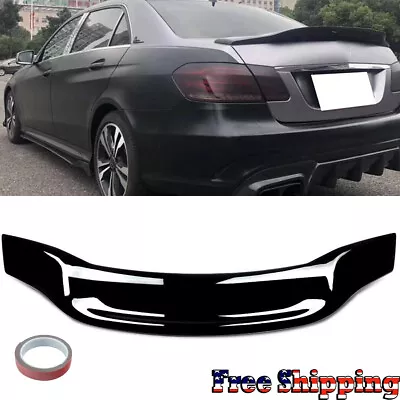 RT STYLE Glossy Black TRUNK SPOILER FOR W212 E300 E350 E550 E63 AMG SEDAN 10-16 • $91.39