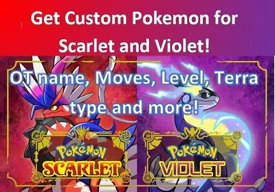 £3.79 • Buy Any Custom Pokemon For Scarlet & Violet | 6iv Shiny Or Non Shiny!