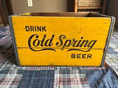 Rare Vintage Cold Spring Beer MN Minnesota Wood Crate Beer Carrier • $103.50