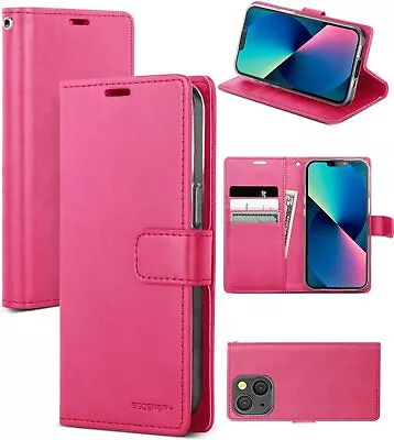 For IPhone 15 14 13 12 11 Pro Max Mini XS XR Leather Flip Wallet Case Card Cover • $12.99