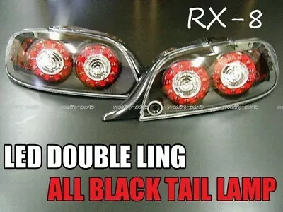 Mazda RX-8 2003-2008  LED Double Ring All Black Tail Light Lamp Set JDM • $439.20