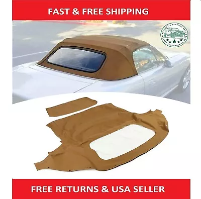 Soft Top W/Window Convertible Cabrio Window Tan Fits 90-05 Mazda Miata 1839CC • $110.13