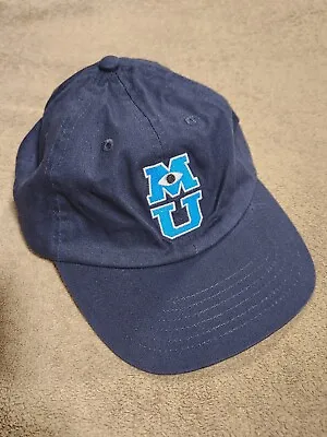Disney Parks Monsters Inc University M U Adult Strapback Blue Baseball Cap Hat • $16.50