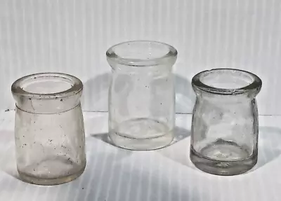 3 Vintage Miniature Milk Creamer Bottle Restaurant Style Individual Use • $17.04