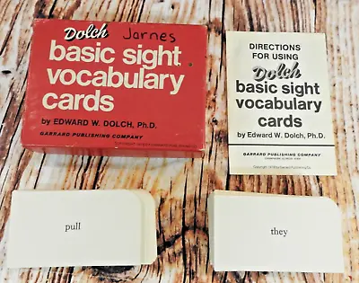 Dolch Basic Sight Vocabulary Words Flash Cards Set  Vintage 1978 Good Condition • $15.99