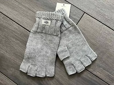 Ugg Womens Fingerless Knit Gloves Grey Heather Nwt One Size • $27.99