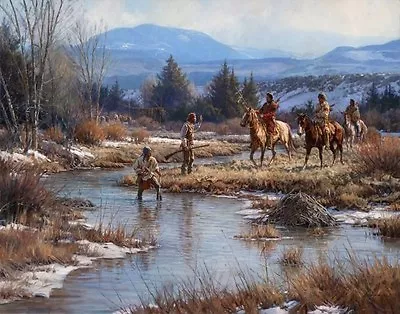  Trappers In The Wind Rivers  Martin Grelle Fine Art Giclee Canvas • $1750