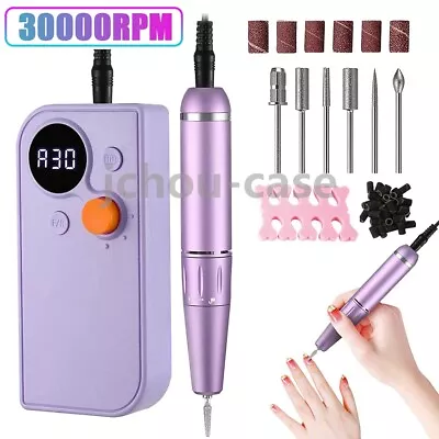 30000RPM Portable Nail Drill Rechargeable E File Machine For Manicure Pedicure • $46.99