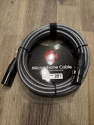 XLR Microphone Cable - Woven Charcoal Gray 20ft Kirlin Male To Female-20AWG New • $14.93