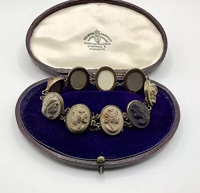 Antique Carved Lava Cameo Bracelet. Early 1800s. • £189