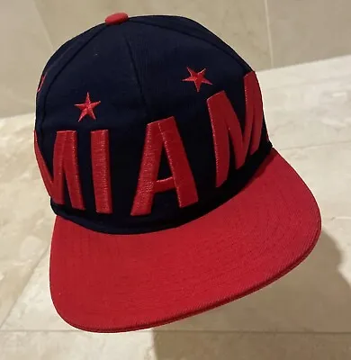 VTG MIAMI Muka Ball Cap Semi-structured Snapback Embroidered Black Red Mu:ka: • $7.29