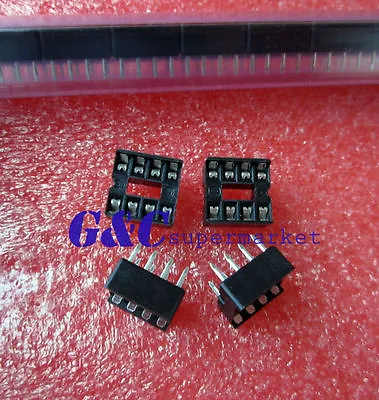 100PCS 8-Pin 8pins DIL DIP IC Socket PCB Mount Connector NEW GOOD QUALITY • $2.84