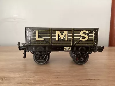 BING For BASSETT LOWKE O GAUGE 1920s LMS OPEN COAL WAGON. Grey/Tin- Print • $90