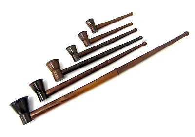 Smoking Wooden Pipe Stem Churchwarden Polished Dry Herb Smoker • £7.49