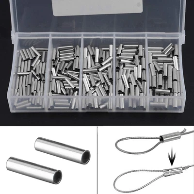 $9.99 • Buy Origlam 250Pcs Single Barrel Crimp Sleeves Kit, Copper Barrel Crimp Sleeves Copp