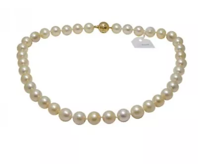 Mikimoto Princess Pearl Necklace With 18K Yellow Gold Clasp  MSRP $24500 • $10995