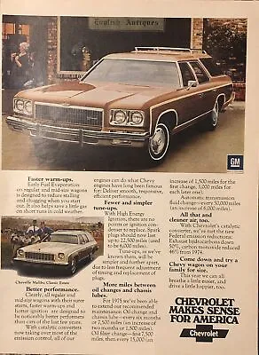 1975 Chevrolet Chevelle Malibu VTG 1970s 70s PRINT AD Chevy Station Wagon • $11.77