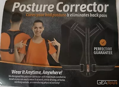 Gearari® Posture Corrector Upper Back Brace Support For Men/Women Clavicle Arch • £9