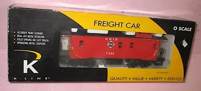 K-Line K617-1511 ERIE Illuminated SMOKING Caboose W/Crew Figures NEW IN BOX • $79