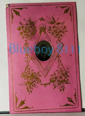 £25 • Buy Antique Tin Type Photo Man In Suit Masonic Theme On Mount 