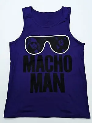 Macho Man Randy Savage Purple Sunglasses Mens Tank Top Shirt • $29.99