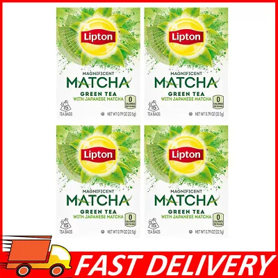 4-Pack Lipton Magnificent Matcha Green Tea Bags With Real Matcha 15 Tea Bags • $17.16