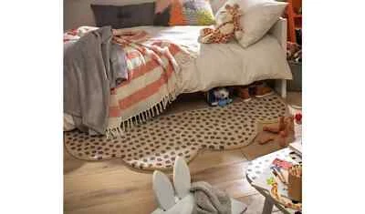 £27.50 • Buy 50% Off Habitat Kids Cloud Shaped Wool Rug - Cream - 150cm X 67cm