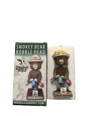 Smokey The Bear SGA Bobblehead Mascot Missoula Osprey Montana Match Ultra Rare • $69