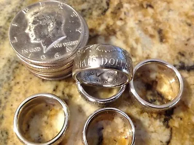 JFK Half Dollar Ring90% Silver Vintage Coin Custom Size • $35