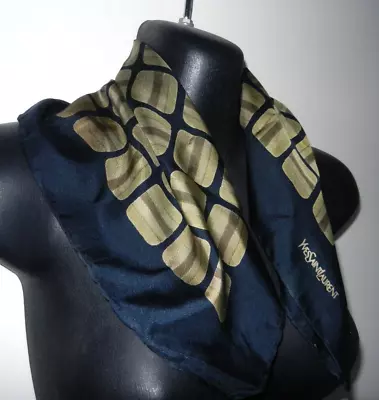 SCARF LADIES SMALL SQUARE SCARF HAND HEMMED YVES SAINT LAURENT Not New • $10