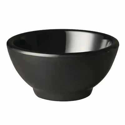 APS Pure Round Mini Bowl In Black Made Of Melamine Dishwasher Safe - 45x90mm • £9.67