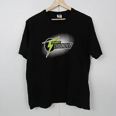 Sydney Thunder Mens T-Shirt Size 3XL Black T20 Big Bash Cricket League Tee • $7.95