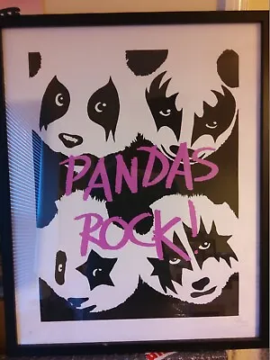 £350 • Buy PURE EVIL - 'PANDA's ROCK' - RARE LIMITED EDITION PRINT  FRAMED - STILL PACKAGED