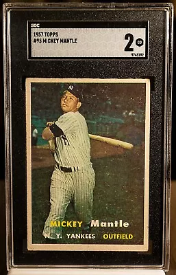9745192 - Mickey Mantle - 1957 Topps #95 SGC 2 Good ICONIC YANKEES • $161