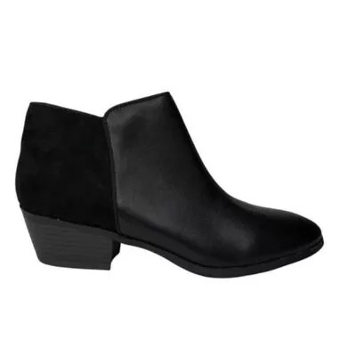 Final Sale - Style & Co Wileyy Ankle Booties Smooth Black / Micro Size 8M • $25