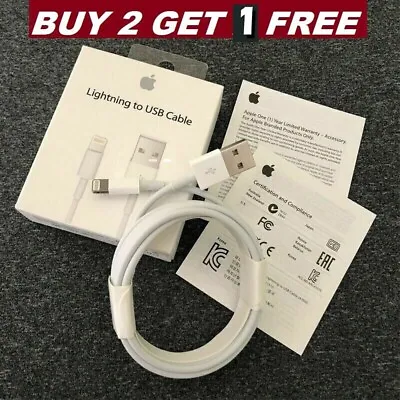 Genuine IPhone Charger Fast For Apple Cable USB Lead 6 7 8 X XS XR 11 Pro Max UK • £2.95