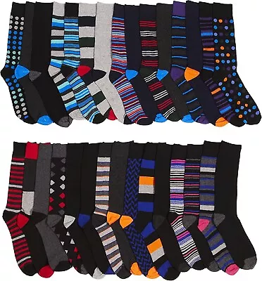 5 Pack John Weitz Men's Dress Socks Funky Fashion Casual Argyle Cotton Size10-13 • $10.75