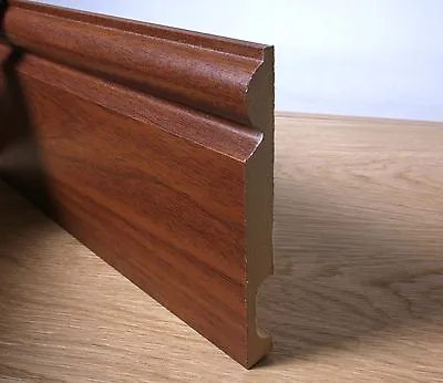 Skirting Boards  MDF  Walnut Foil  Torus 130 X 15 X 2400mm • £5.99