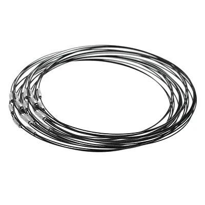 20Pcs Stainless Steel Choker Memory Wire Necklace Collar Cord DIY Findings • £7.01