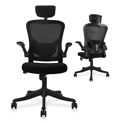 Ergonomic Mesh Office Chair High Back Desk Chair With Headrest Adjustable Arms • $94.99